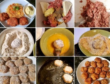 Нежные наггетсы с говяжьим фаршем и сыром