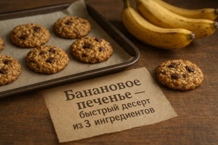 Банановое печенье: быстрый и простой десерт всего из трех ингредиентов