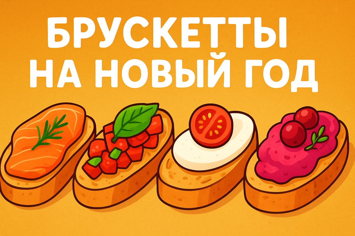 Затейливые брускетты для праздников: простые и вкусные рецепты
