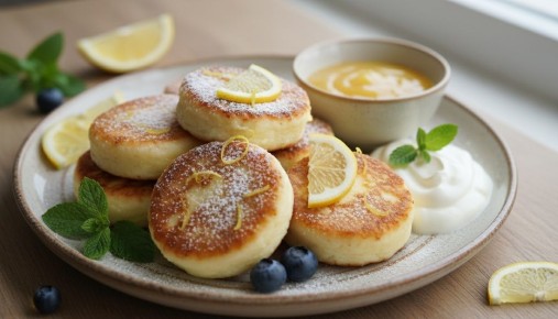 Лимонные сырники без сахара