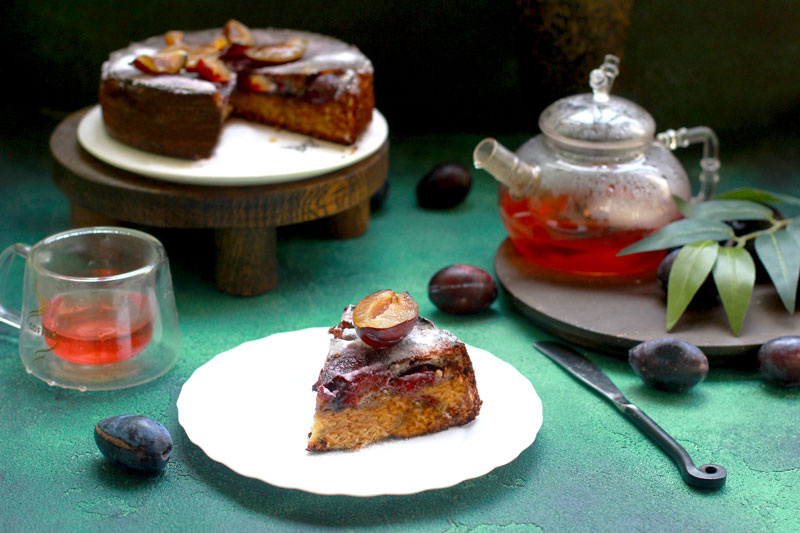 Пирог со сливами: простой и полезный рецепт без муки