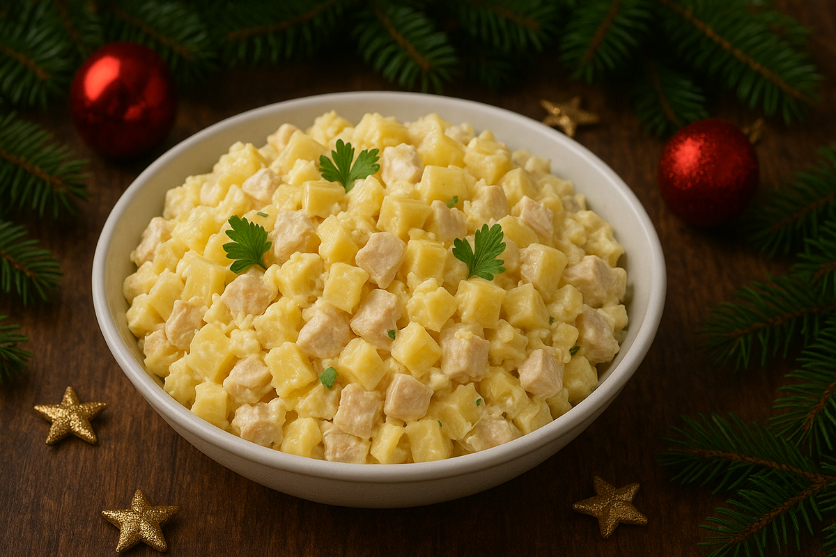 5 ярких салатов с ананасом для новогоднего стола: необычные и простые рецепты