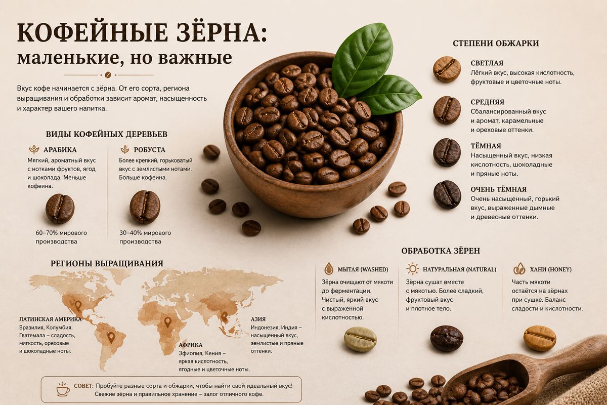 Кофе: что скрывают зёрна под завесой вкуса?